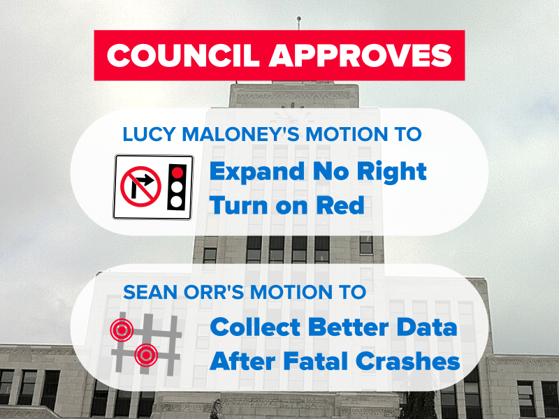 No Right on Red, More Speed Data Collection: VZV Applauds Council&nbsp;Action