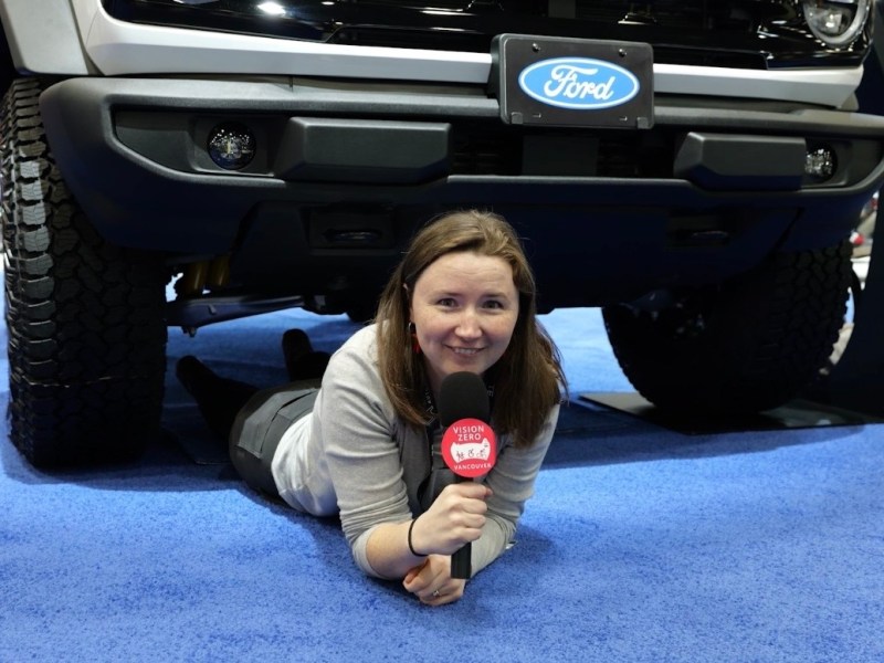 A road safety advocate goes to the Auto&nbsp;Show